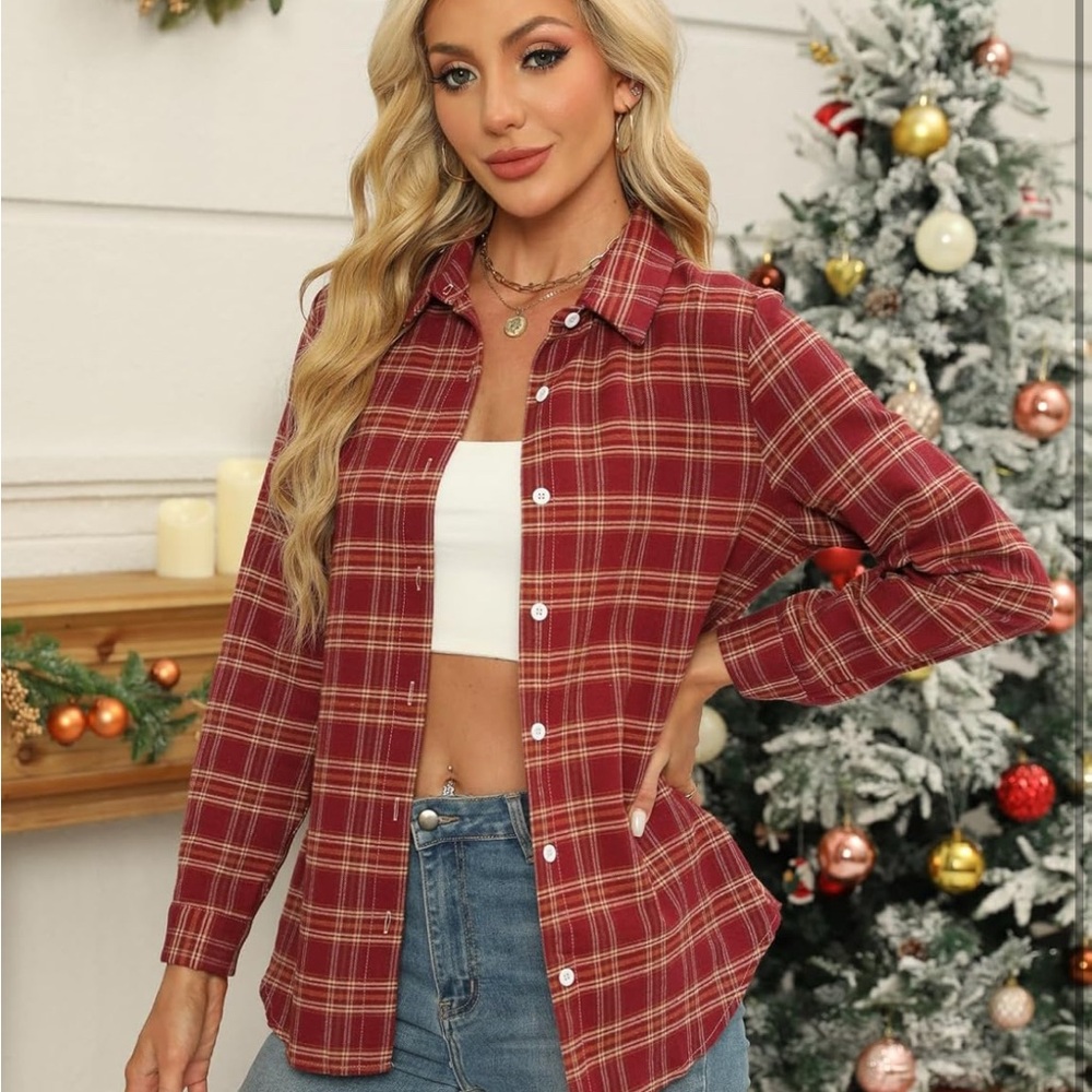 Maroon Flannel ~ New